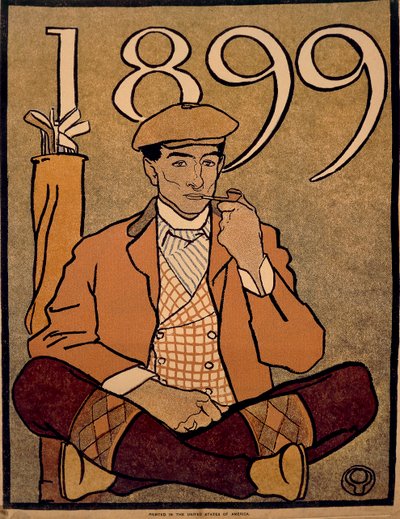 エドワード・ペンフィールド著「ゴルフカレンダー」ポスター 作： Edward Penfield