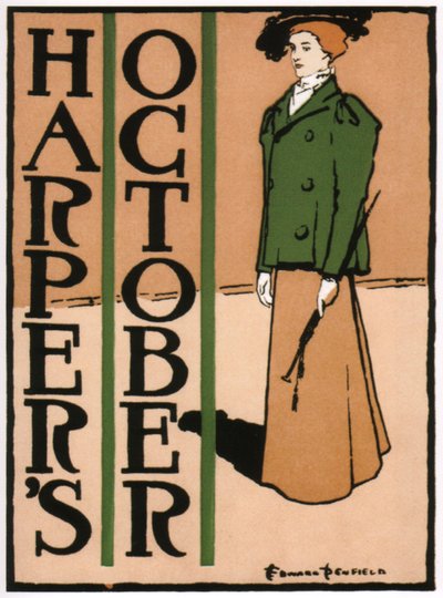 ハーパーズ、1895年10月 作： Edward Penfield
