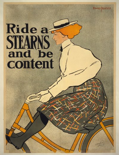 スターンズに乗って満足する 作： Edward Penfield