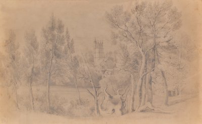 教会のある風景 作： Edward Pretty