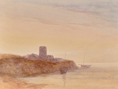 タワーのある海の風景 作： Edward Pretty