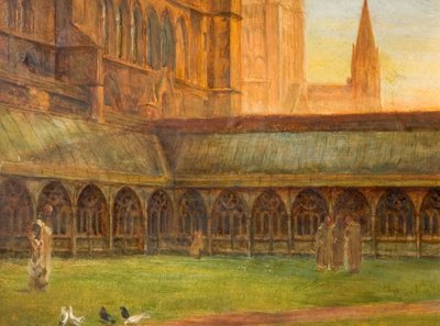 リンカーン大聖堂 - 回廊、1880 年。 作： Edward R Taylor