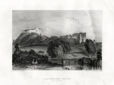 カリスブルック城、ニューポート、ワイト島、1860 作： Edward Radclyffe