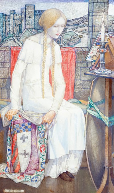 エレイン、1921年 作： Edward Reginald Frampton