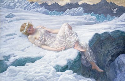ハート・オブ・スノー、1907（紙とボディカラー） 作： Edward Robert Hughes