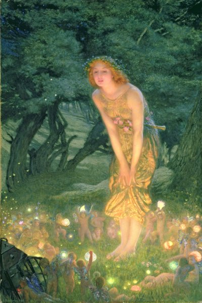 真夏の前夜（紙に水彩） 作： Edward Robert Hughes