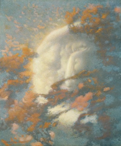 Pack Clouds Away and Welcome Day（トイレットペーパーとゴールドペイント） 作： Edward Robert Hughes