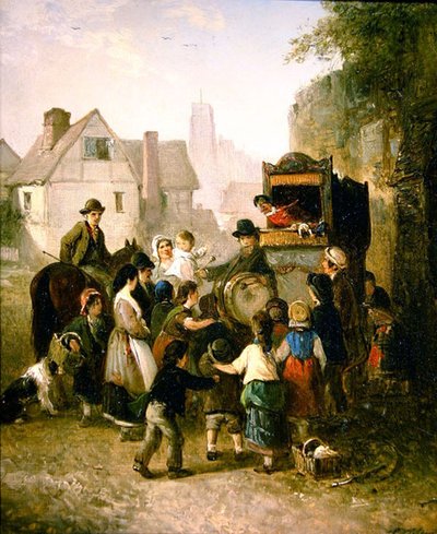 The Punch and Judy Show（油彩・キャンバス） 作： Edward Robert Smythe