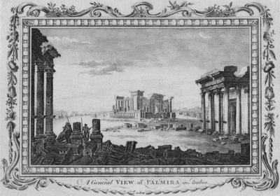 アラビアのパルミラの概観、c1770 作： Edward Rooker