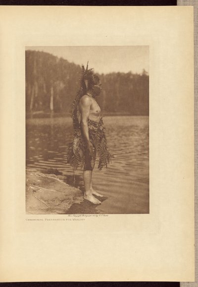 捕鯨の儀式的準備 作： Edward S. Curtis