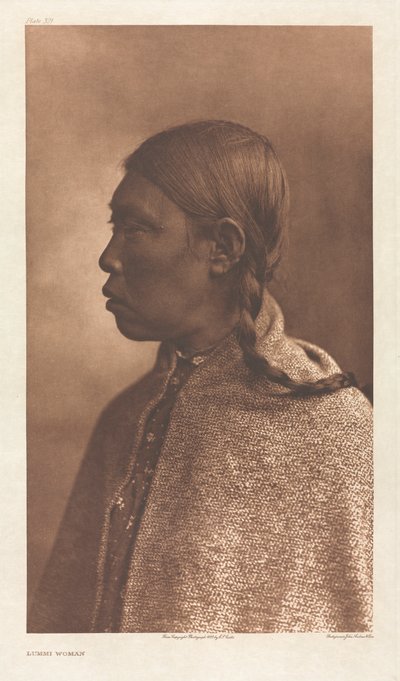 ポートフォリオIX、プレート321：Lummi Woman 作： Edward S. Curtis