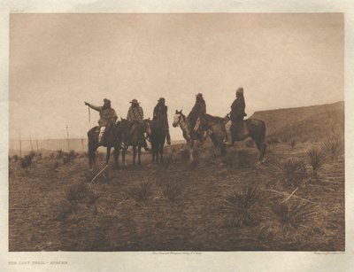 ポートフォリオ I, 19: 失われた小道-アパッシュ 作： Edward S. Curtis