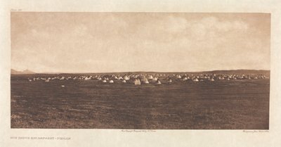 ポートフォリオ VI、プレート 192: Sun Dance Encampment--Piegan 作： Edward S. Curtis