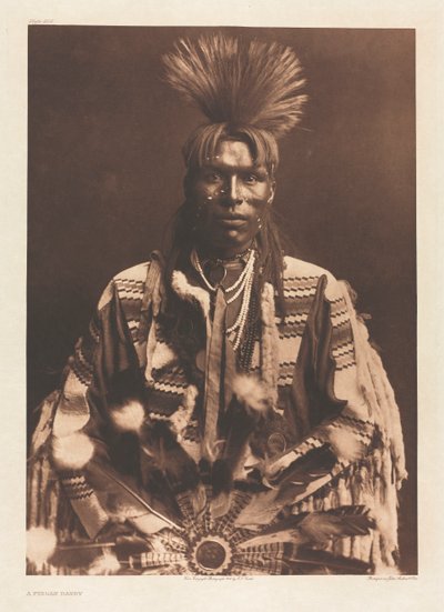 ポートフォリオ VI、プレート 208: ピエガン ダンディ 作： Edward S. Curtis