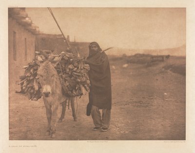 ポートフォリオXVII 608：燃料の積み荷 - ズーニ 作： Edward S. Curtis