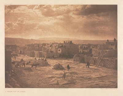 ポートフォリオ XVI, Plate 565：アコマの祝祭日 作： Edward S. Curtis