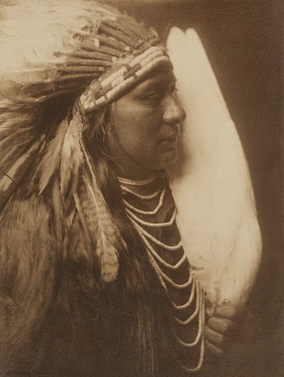 [スリー・フェザーズ-ネズパース族ネイティブ・アメリカン］ 作： Edward S. Curtis