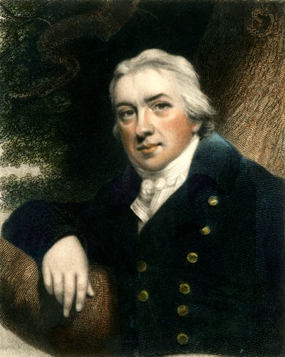エドワード・ジェンナー、18 世紀後半から 19 世紀初頭、1833 年頃。 作： Edward Scriven
