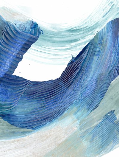 流れる青い波 作： 