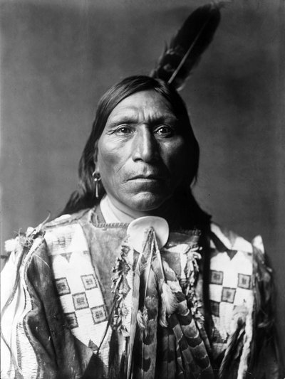 リトル ホーク、ブルーレ男、サウスダコタ州、c. 1907年、写真エドワード・S・カーティス 作： Edward Sheriff Curtis