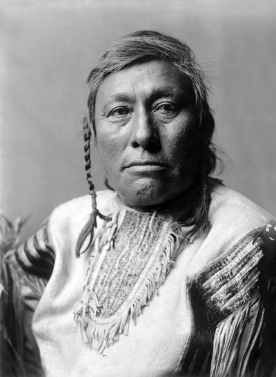 ロング・タイム・ドッグ、インディアン、c. 1908年、写真エドワード・S・カーティス 作： Edward Sheriff Curtis