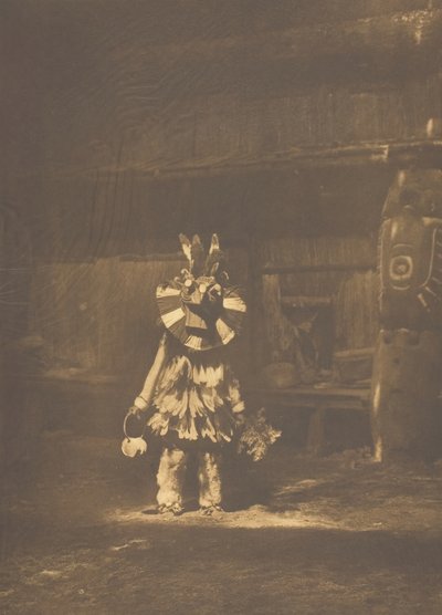 仮面のダンサー - カウチン、1912 年。 作： Edward Sheriff Curtis