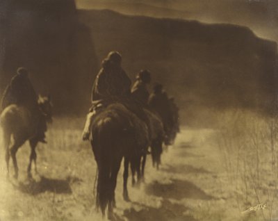 The Vanishing Race Navaho Plate 1, Volume 1 da série The North American Indian, c. 1904 (orotono) 作： Edward Sheriff Curtis