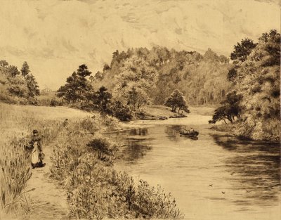 摩耗：ダーラム近くの摩耗、1880年頃（エッチング） 作： Edward Slocombe
