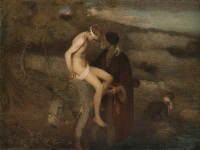 グッドサマリア人、c1890、c1930。 作： William Edward Stott