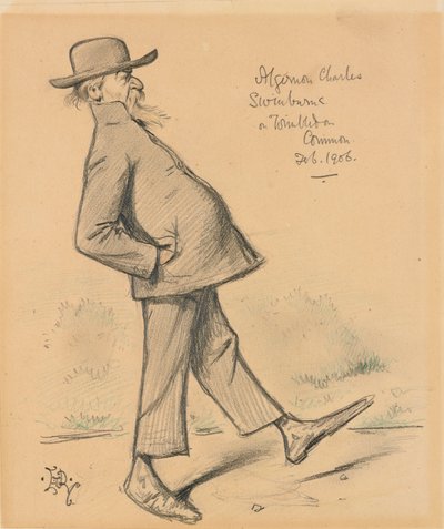 アルジャーノン・チャールズ・スウィンバーン、ウィンブルドン・コモン、1906年 作： Edward Tennyson Reed
