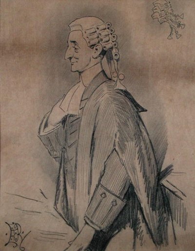 ユダヤ人で初めて検事総長になった人（紙に鉛筆で書いたもの 作： Edward Tennyson Reed