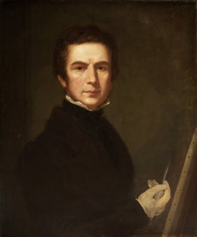 自画像、1830年頃（キャンバスに油彩） 作： Edward Villiers Rippingille