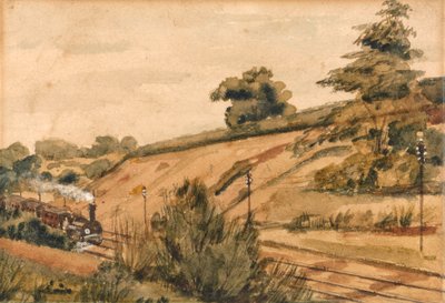 【電車のある風景】 作： Edward W. Fitch