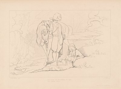近くに彼が来ていた... 作： Edward Webb, after George Elgar Hicks