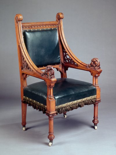 椅子、おそらくCrace（オーク材）製 作： Edward Welby Pugin
