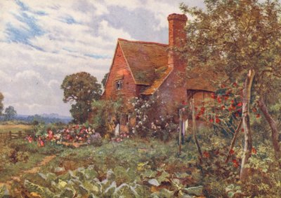 私が下宿する孤独なコテージ（カラーリトグラフ） 作： Edward Wilkins Waite