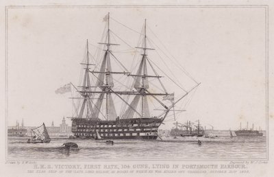 HMSヴィクトリー、ファーストレート 作： Edward William (after) Cooke