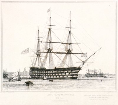 HMS「ヴィクトリー」、ファーストレート 作： Edward William Cooke