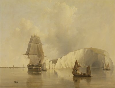 針を離れて、ワイト島 作： Edward William Cooke