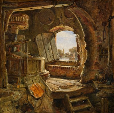 レンブラントの父のミル、1843年 作： Edward William Cooke