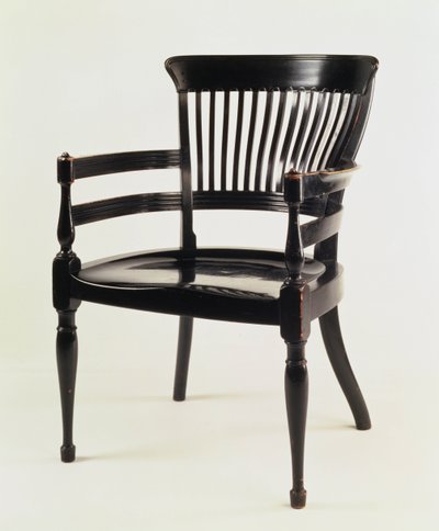 ジェームズペドル製アームチェア、c.1880（エボナイズドウッド） 作： Edward William Godwin