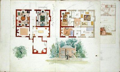 家の設計図（水彩・鉛筆・紙） 作： Edward William Godwin