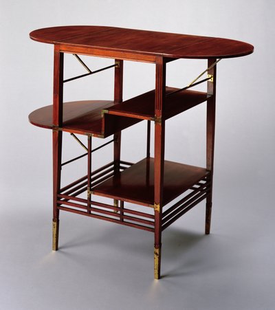 サイドテーブル、1872年頃（ウォールナット＆真鍮） 作： Edward William Godwin