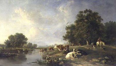 牛のいる風景 作： Edward Williams