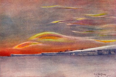 虹色の雲：エヴァンス岬から北を見る、1911年、1913年 作： Charles Edward Wilson