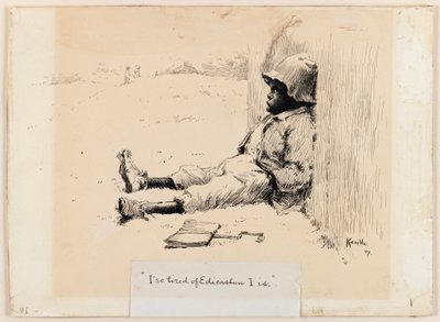 伊勢エディカシュンのうんざり、1897（板紙にペンとインク） 作： Edward Windsor Kemble