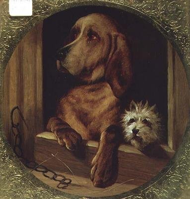 共有する犬小屋 作： Edwin (after) Landseer