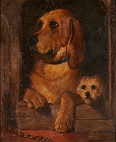 尊厳と厚かましさ（キャンバスに油彩） 作： Edwin (after) Landseer