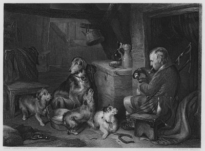 バーノンギャラリーの絵から「ハイランド・ミュージック」（エングレーヴィング 作： Edwin (after) Landseer