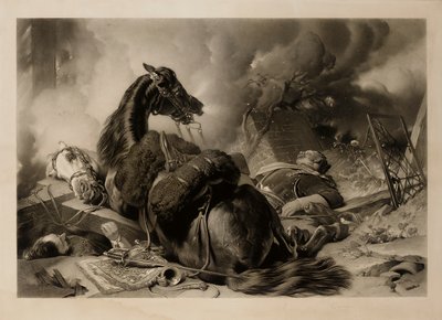 戦争の時と平和の時、トーマス・ルイス・アトキンソンによる彫刻（彫刻） 作： Edwin (after) Landseer